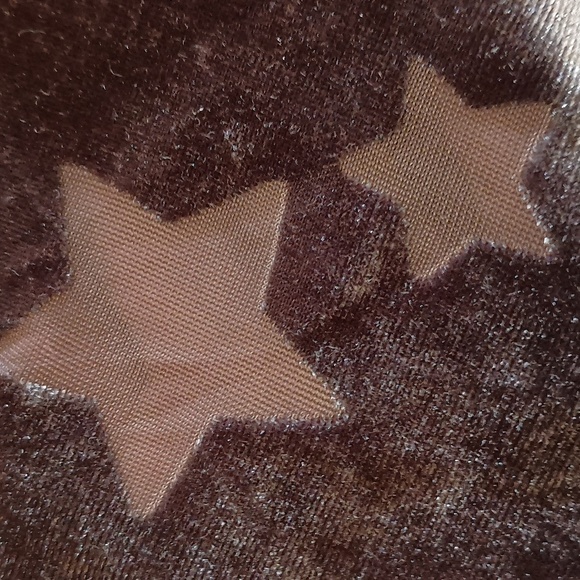 Urban Outfitters Velvet Mesh Star Tie Front Top - Picture 3 of 8